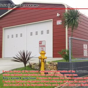 新築外構施工例 ガレージにもマッチするエクステリア No 095 千葉県茂原市k様邸 千葉市などの千葉県のエクステリア 外構 アメリカンガレージ なら鵬プランニング