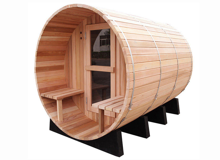 Cedar Barrel Sauna with Porch